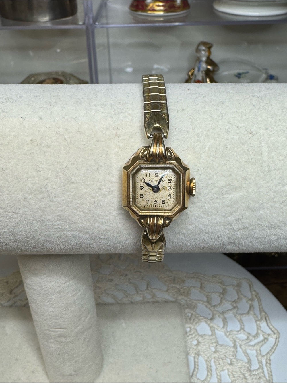 Antique Ladies Bulova 10K Gold Filled Speidel Style Watch